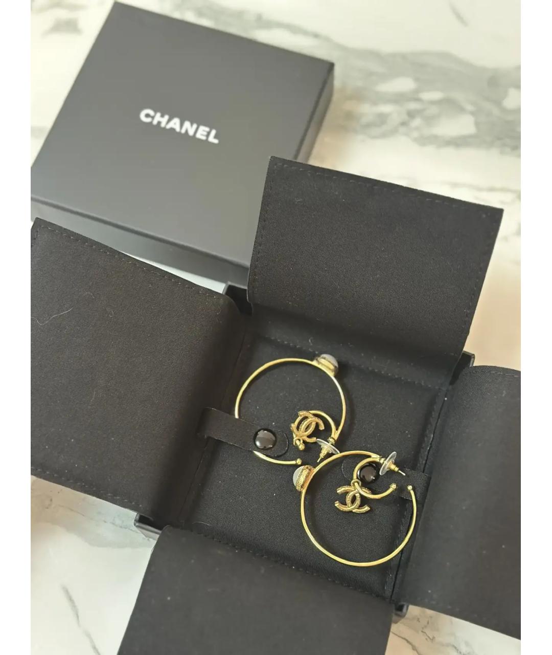 CHANEL Золотые серьги, фото 2