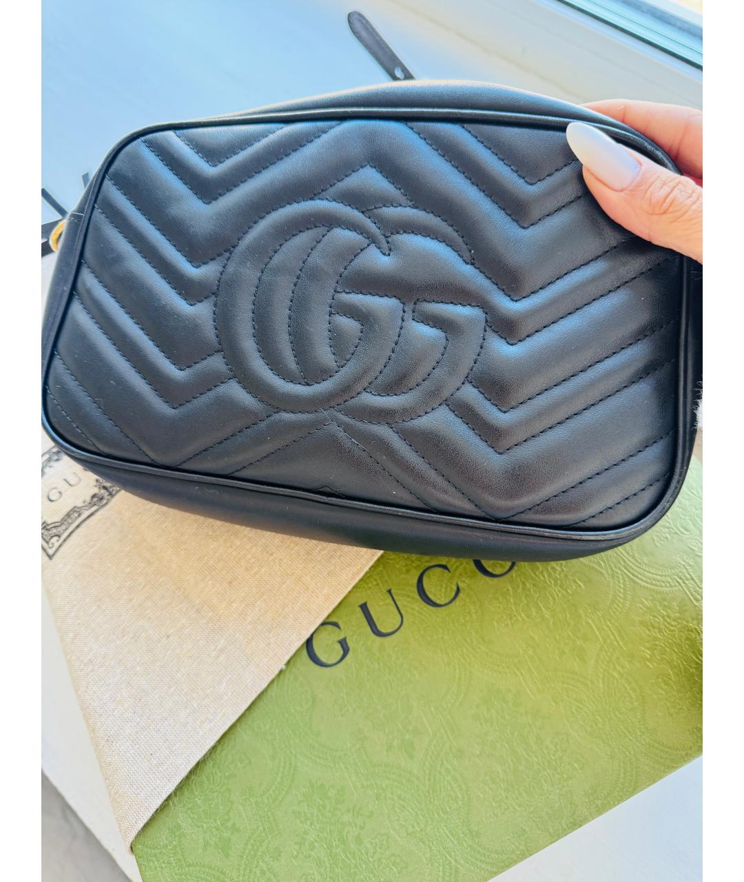 GUCCI Черная кожаная сумка через плечо, фото 3