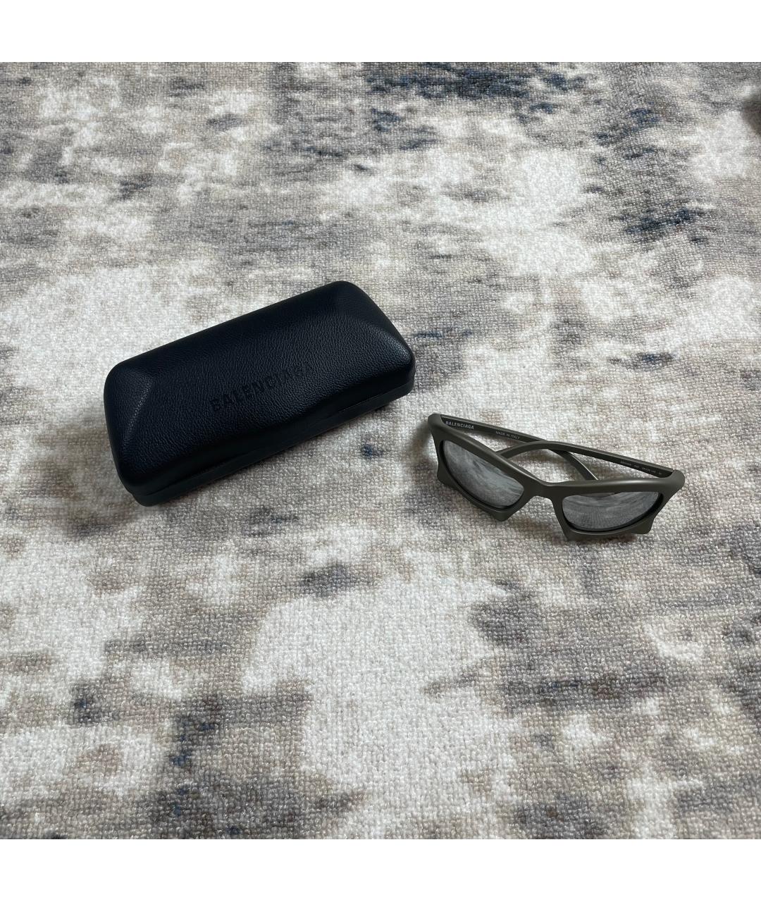 BALENCIAGA Серые пластиковые солнцезащитные очки, фото 2