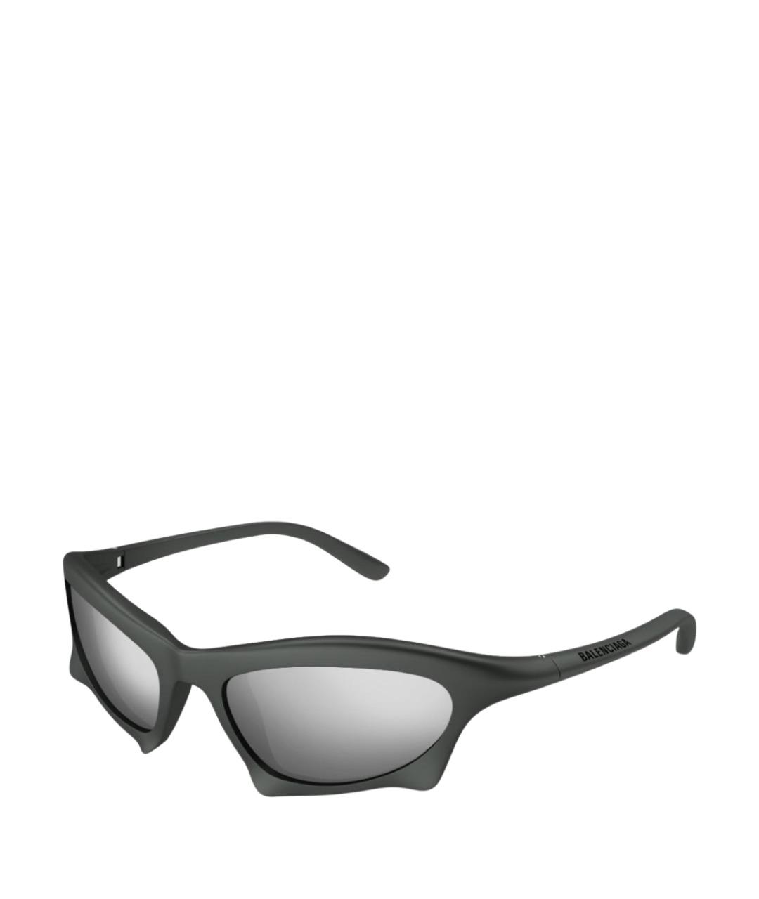 BALENCIAGA Серые пластиковые солнцезащитные очки, фото 1