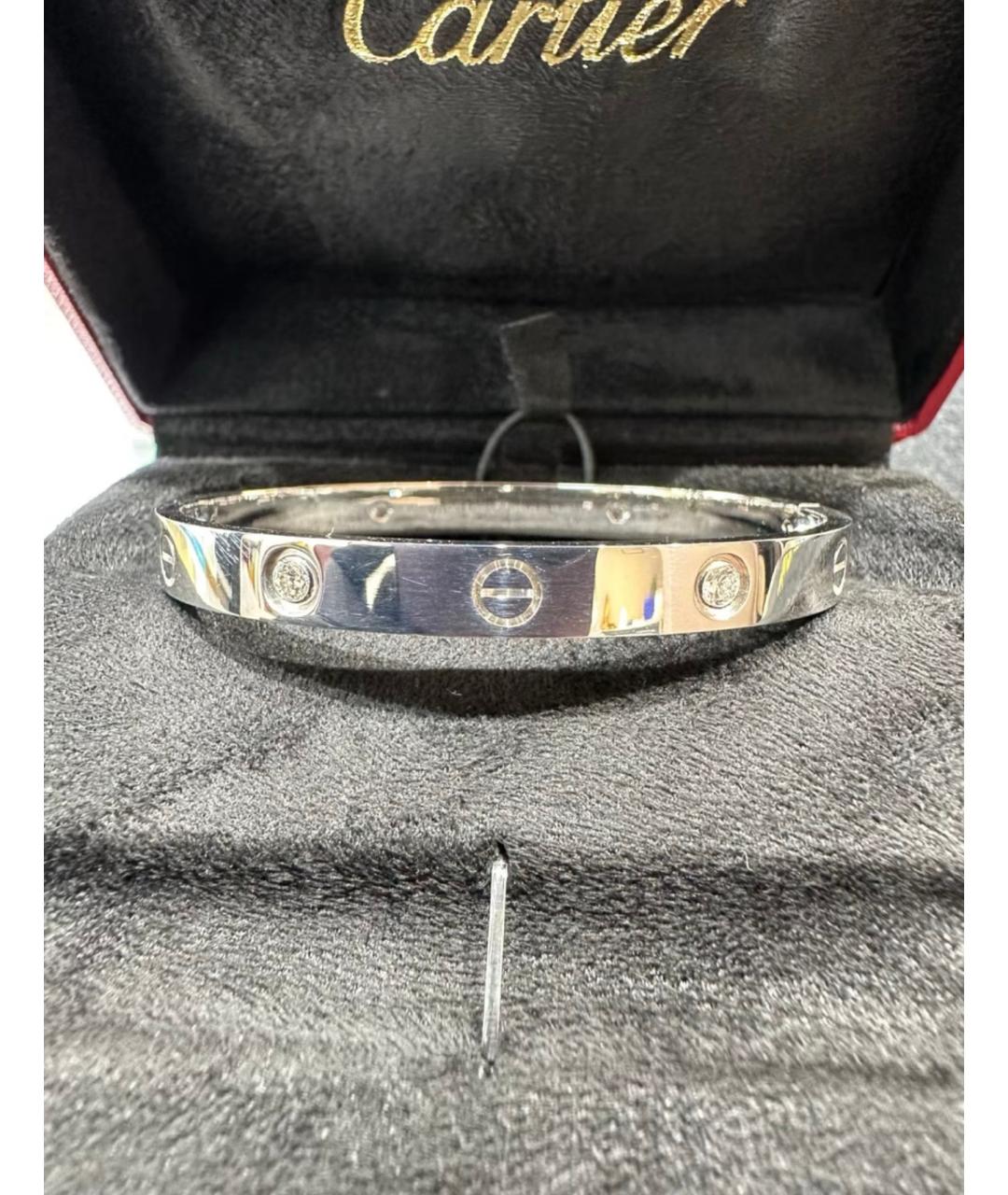 CARTIER Серебрянный браслет из белого золота, фото 3