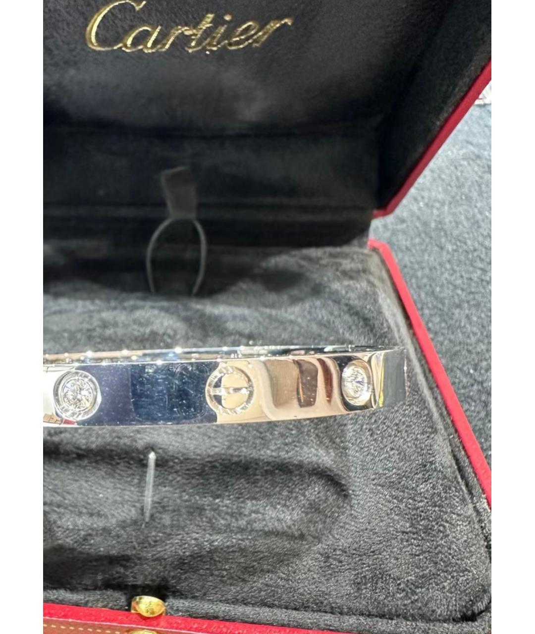 CARTIER Серебрянный браслет из белого золота, фото 4