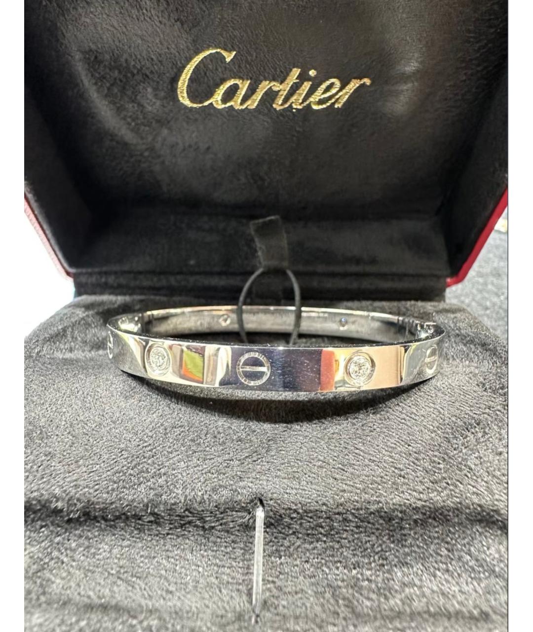 CARTIER Серебрянный браслет из белого золота, фото 2