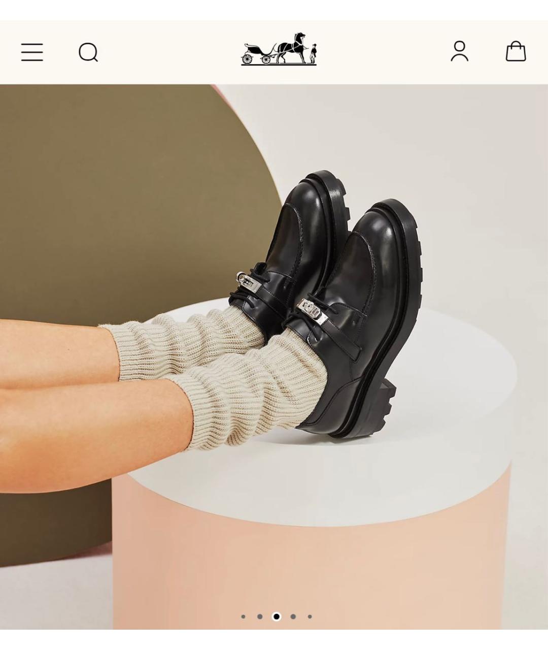 HERMES Черные кожаные ботинки, фото 5