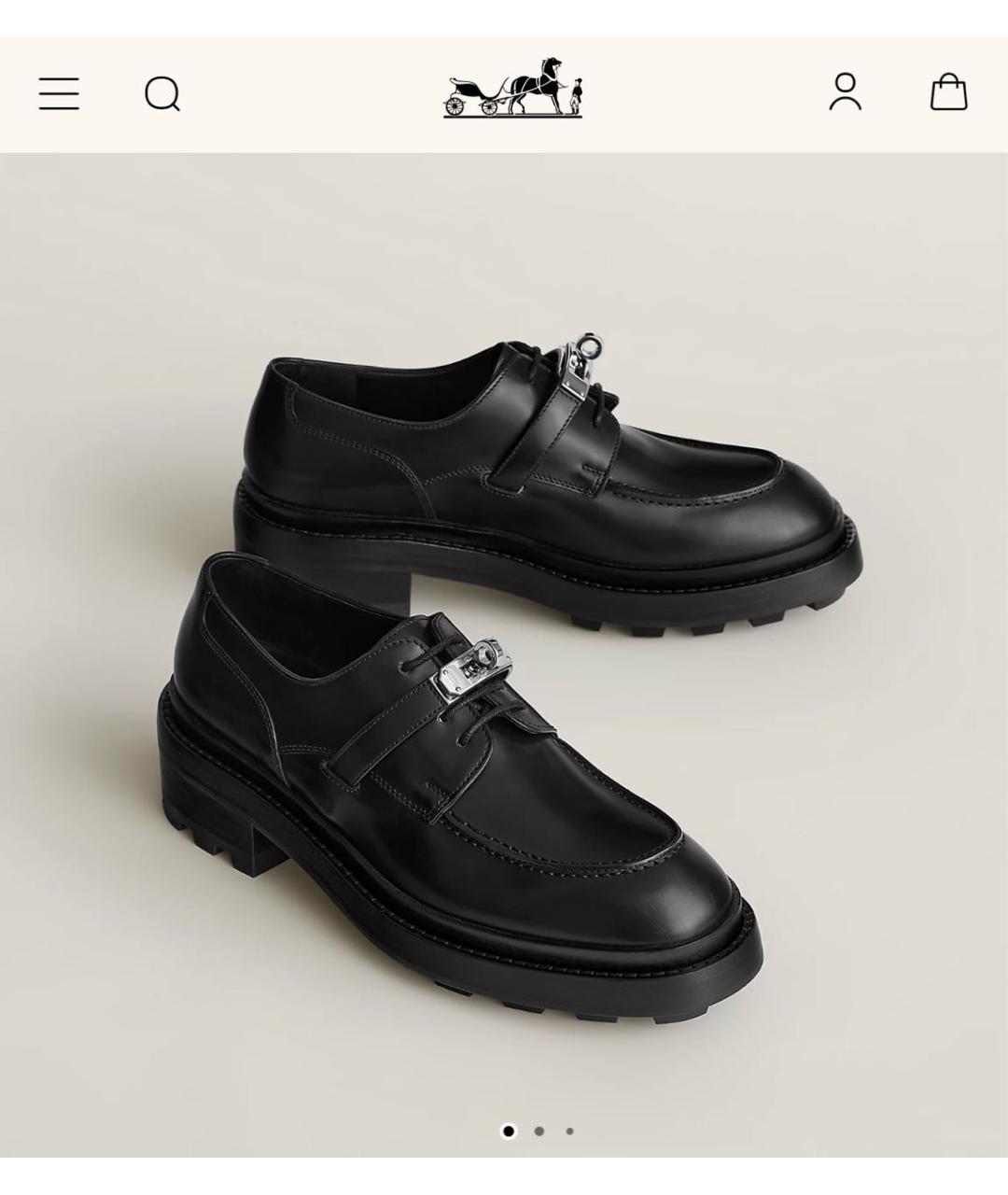 HERMES Черные кожаные ботинки, фото 4