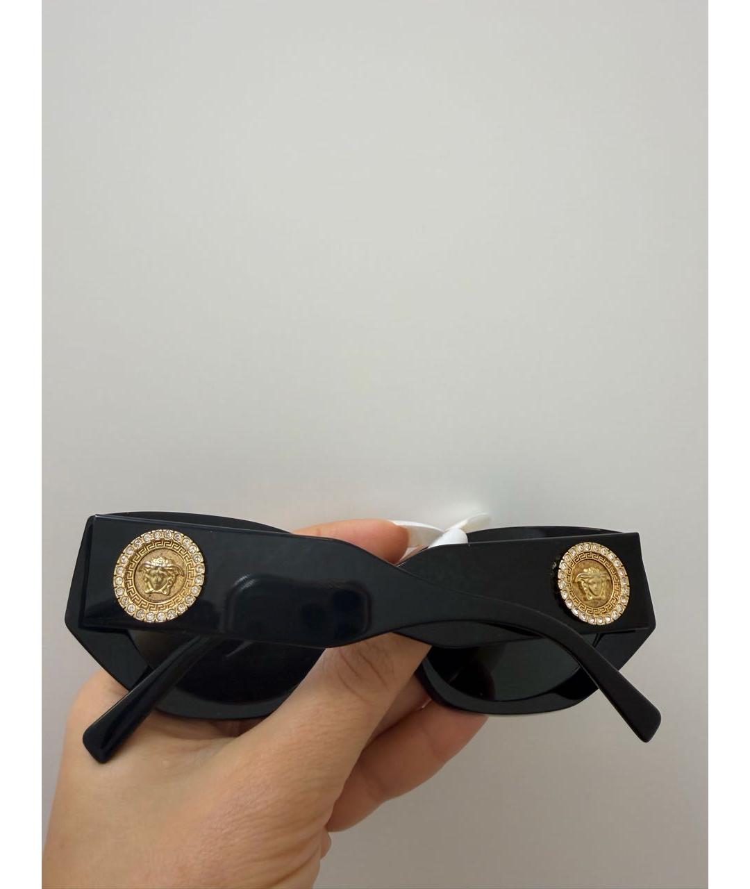 VERSACE Черные пластиковые солнцезащитные очки, фото 2