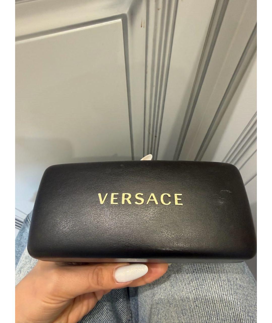 VERSACE Черные пластиковые солнцезащитные очки, фото 3