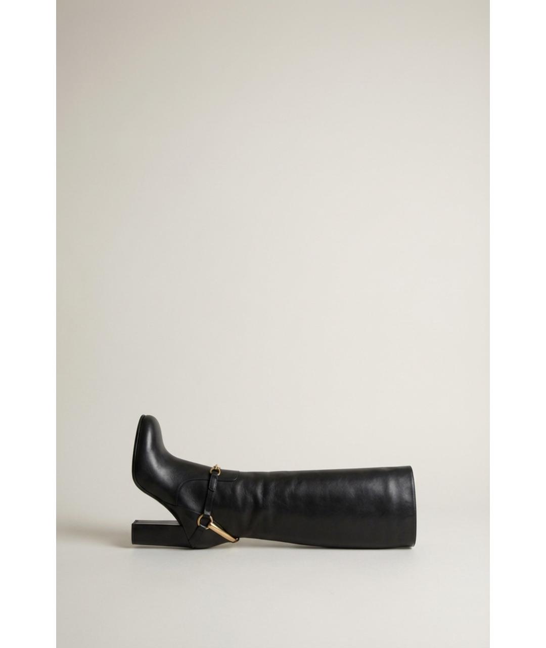 GUCCI Черные кожаные сапоги, фото 5