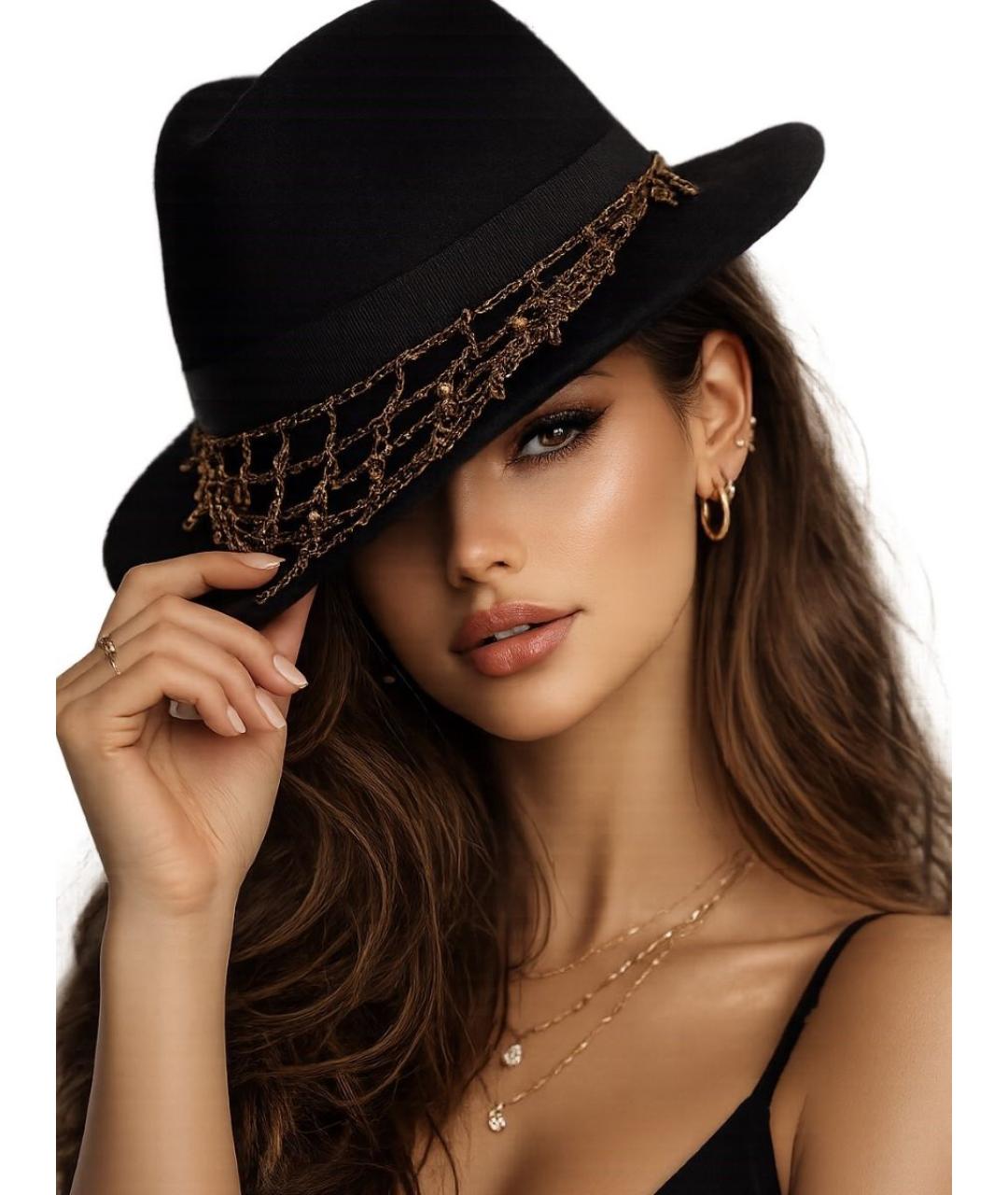 BORSALINO Черная шерстяная шляпа, фото 3