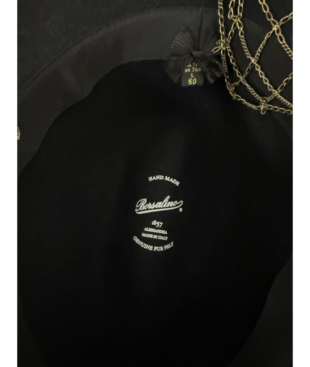 BORSALINO Черная шерстяная шляпа, фото 2