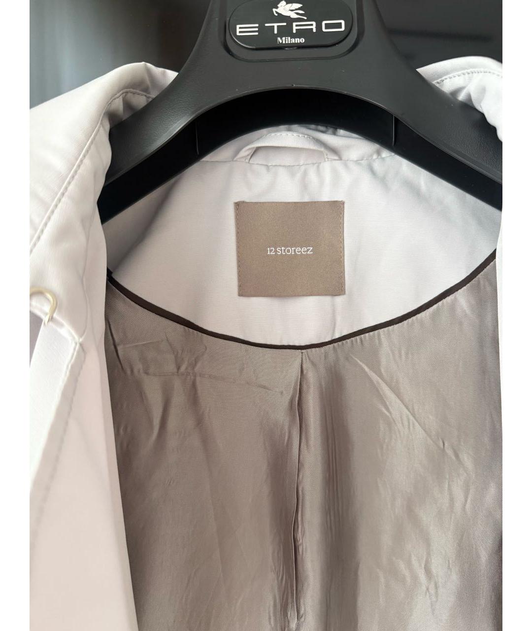 12 STOREEZ Серый полиэстеровый тренч/плащ, фото 3