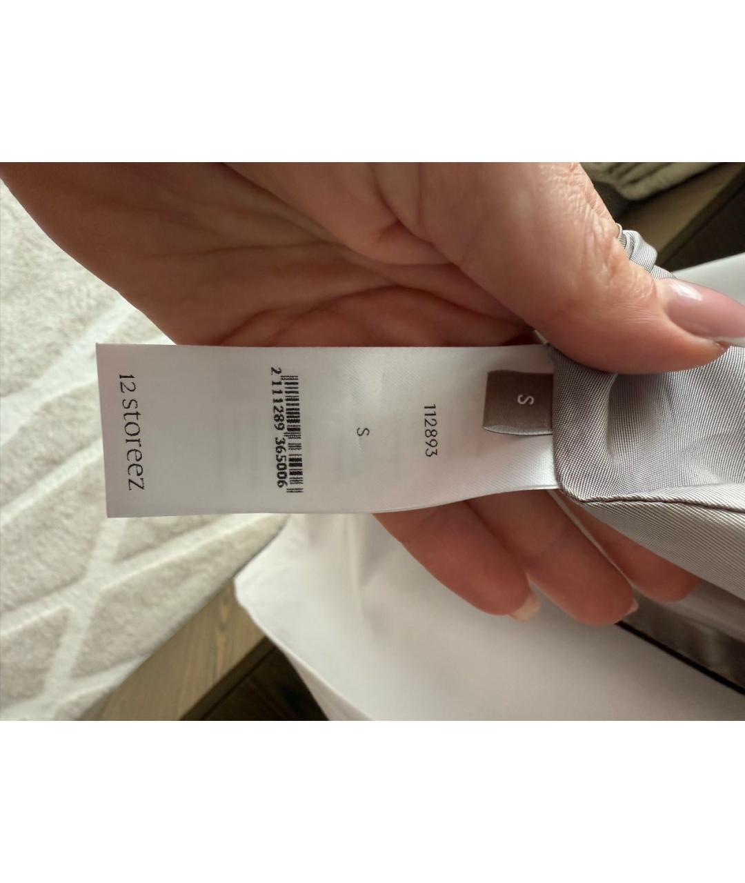 12 STOREEZ Серый полиэстеровый тренч/плащ, фото 6