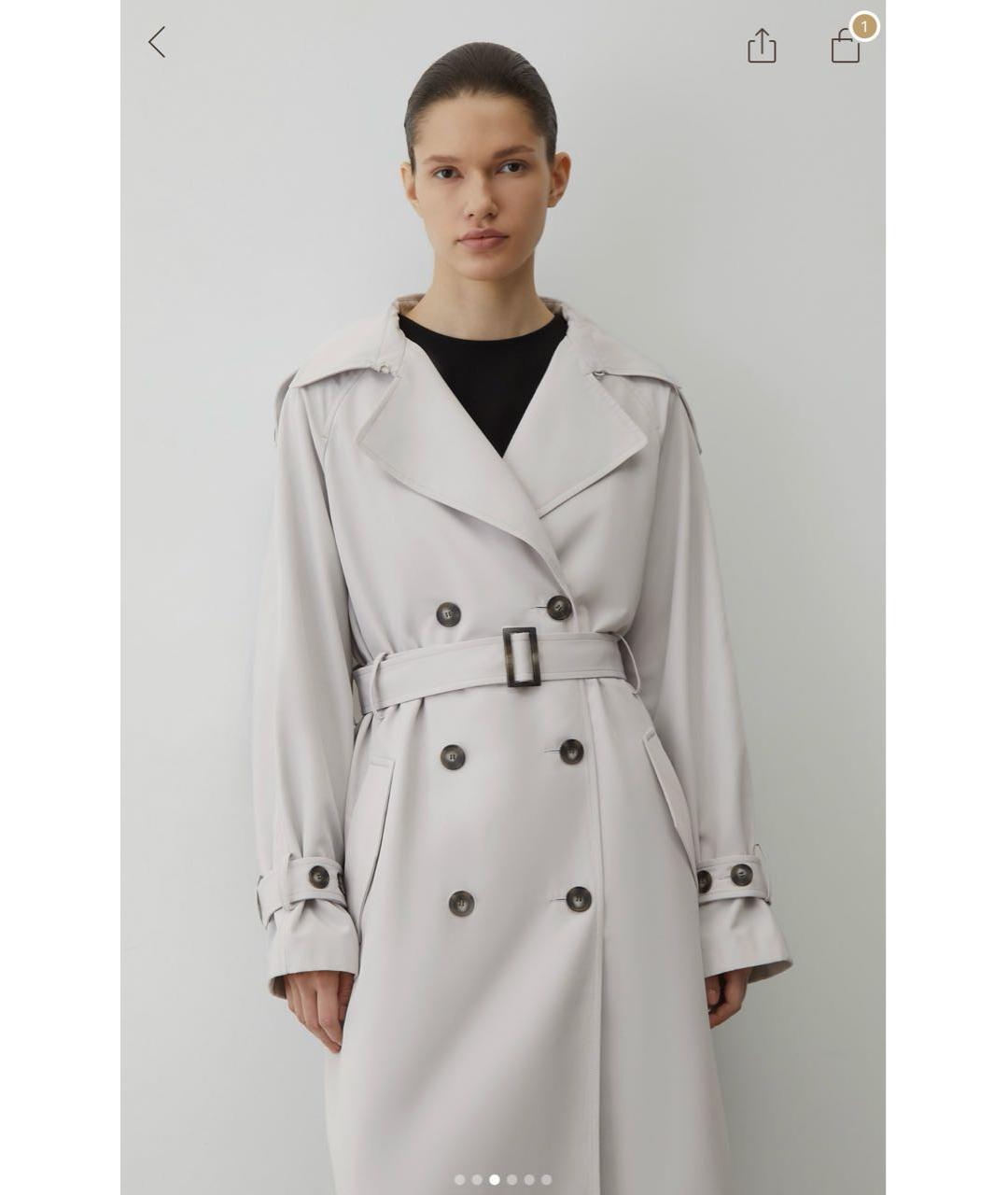 12 STOREEZ Серый полиэстеровый тренч/плащ, фото 8