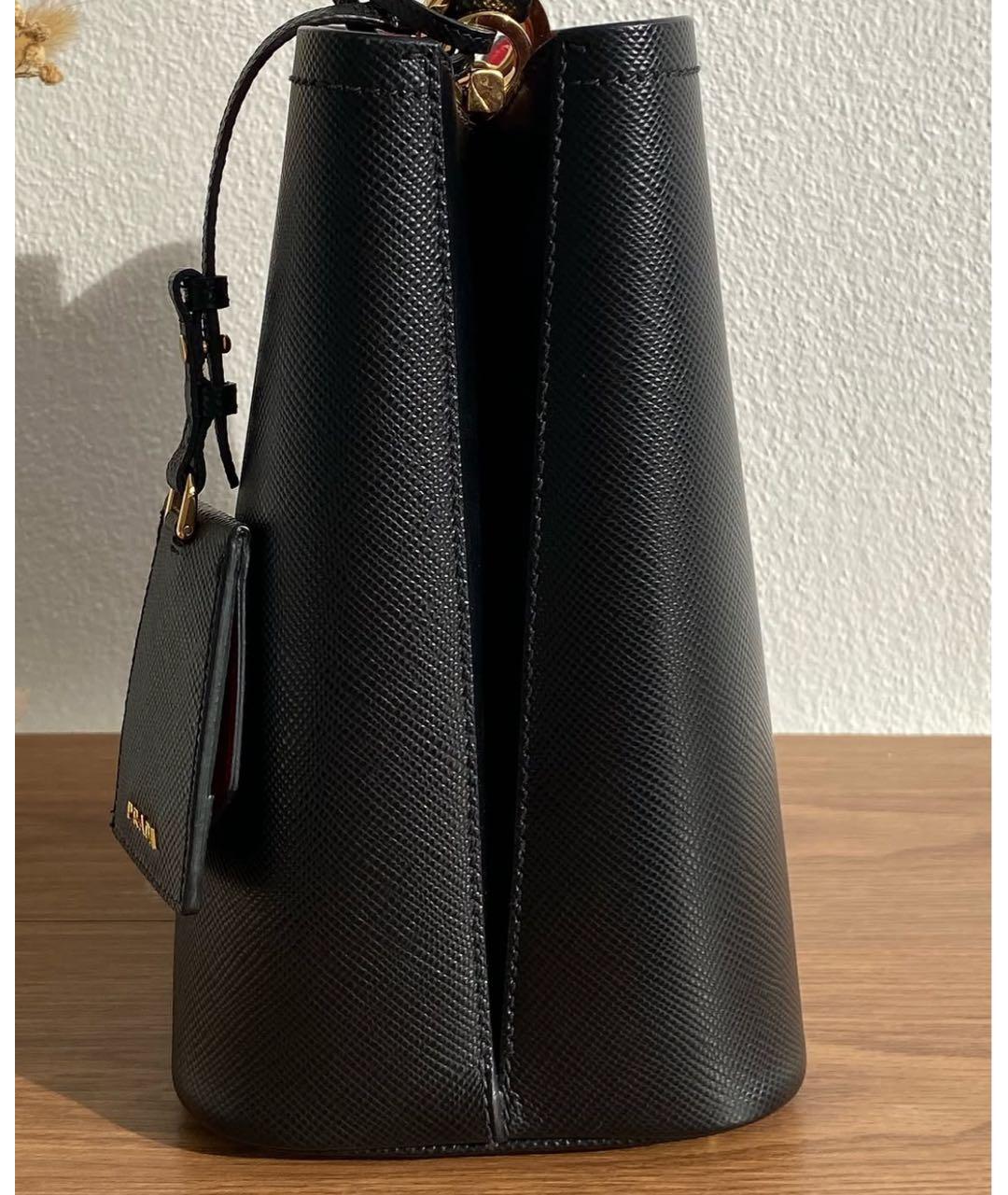 PRADA Черная кожаная сумка через плечо, фото 3