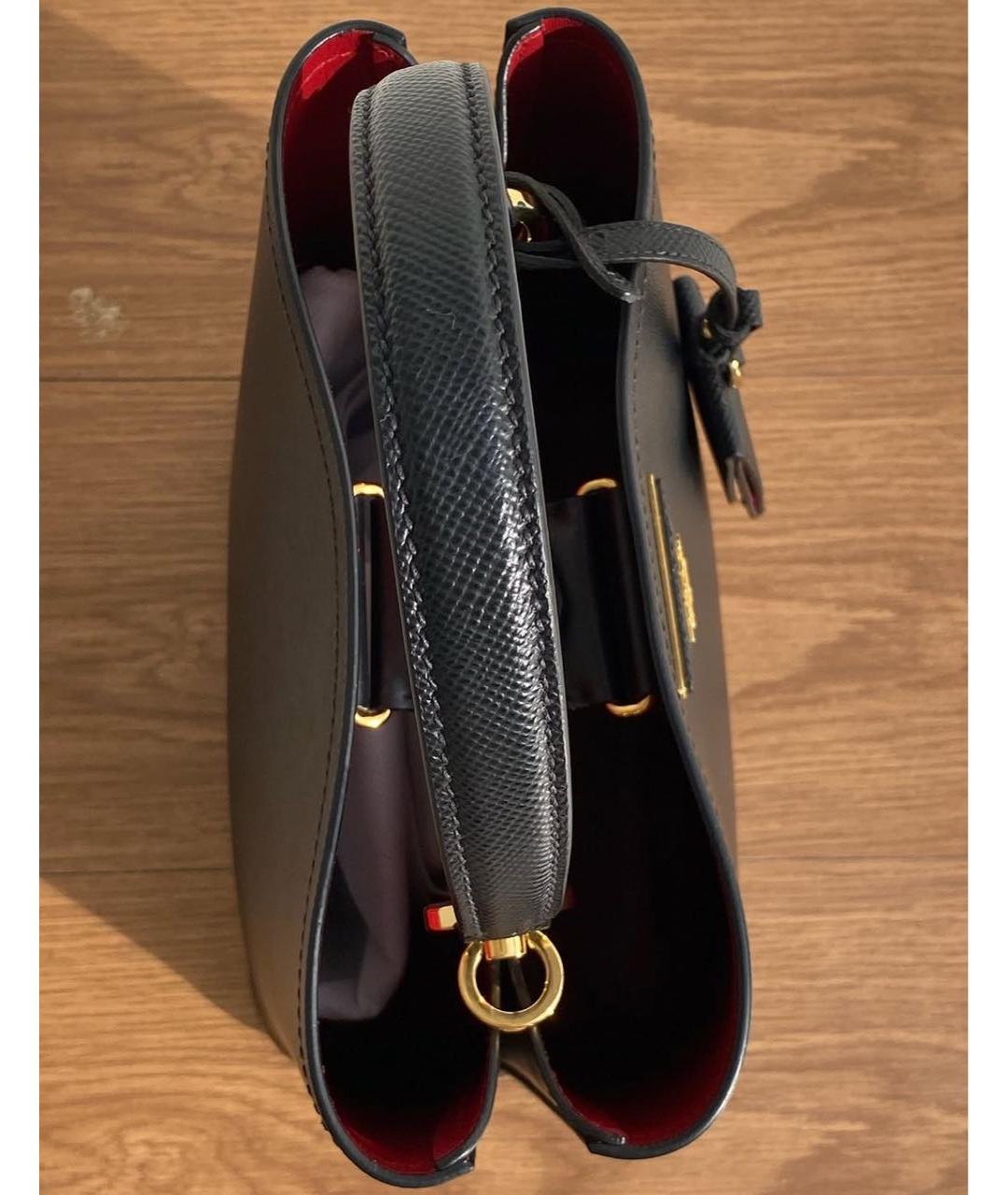 PRADA Черная кожаная сумка через плечо, фото 2