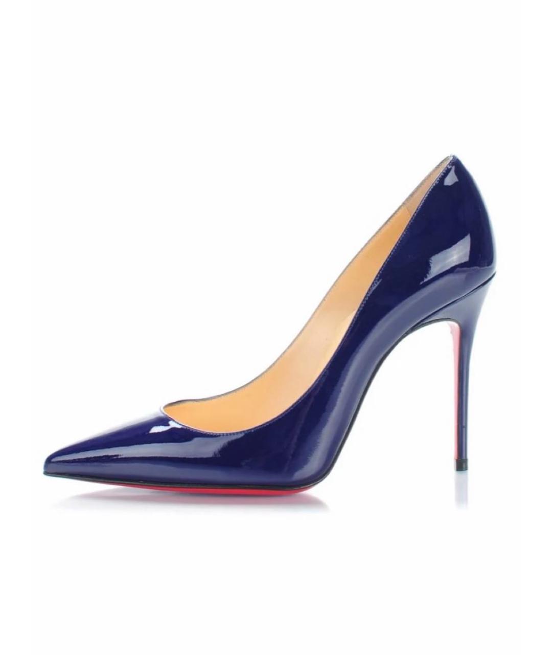 CHRISTIAN LOUBOUTIN Синие туфли из лакированной кожи, фото 10