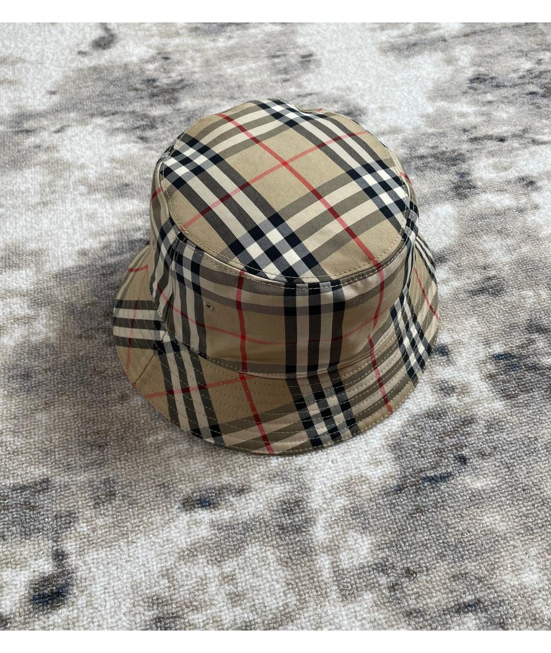 BURBERRY Бежевая хлопковая шляпа, фото 2