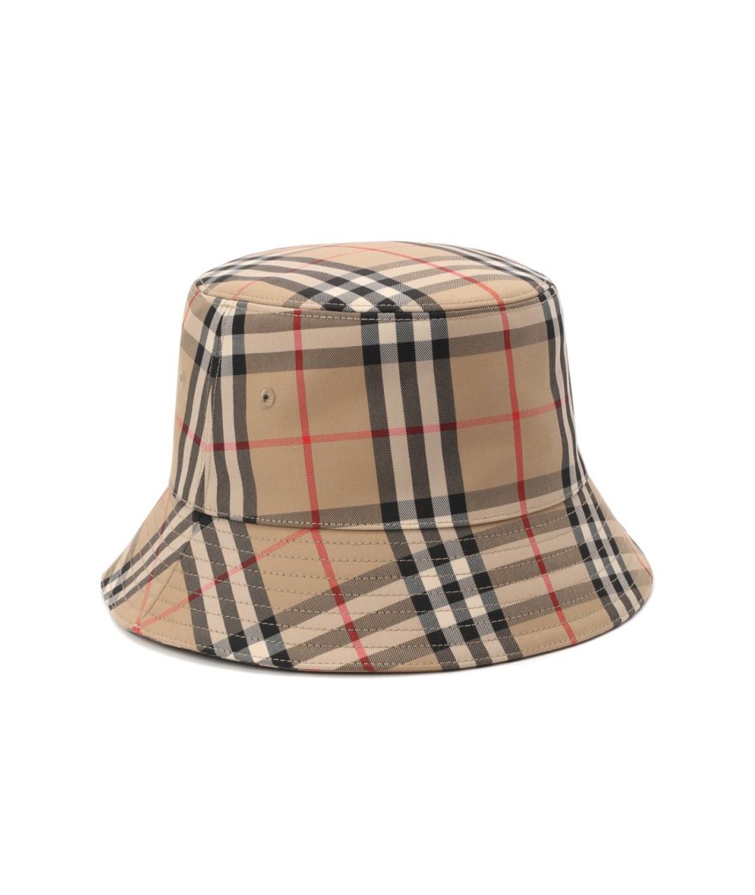 BURBERRY Бежевая хлопковая шляпа, фото 1