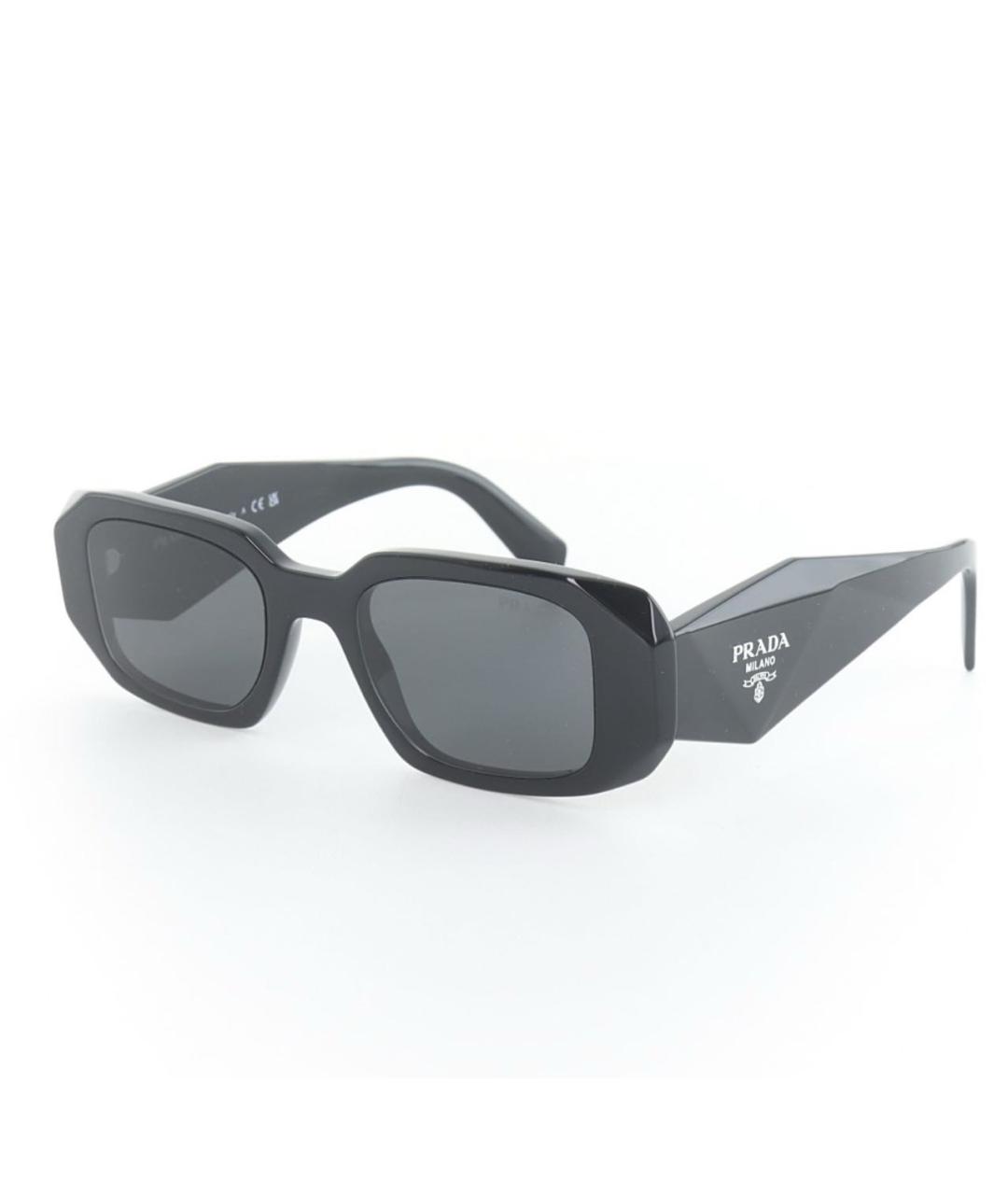 PRADA Черные пластиковые солнцезащитные очки, фото 9