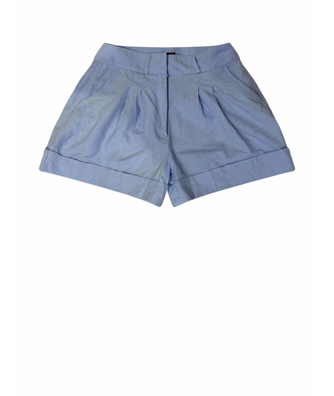 DKNY Голубые льняные шорты, фото 6