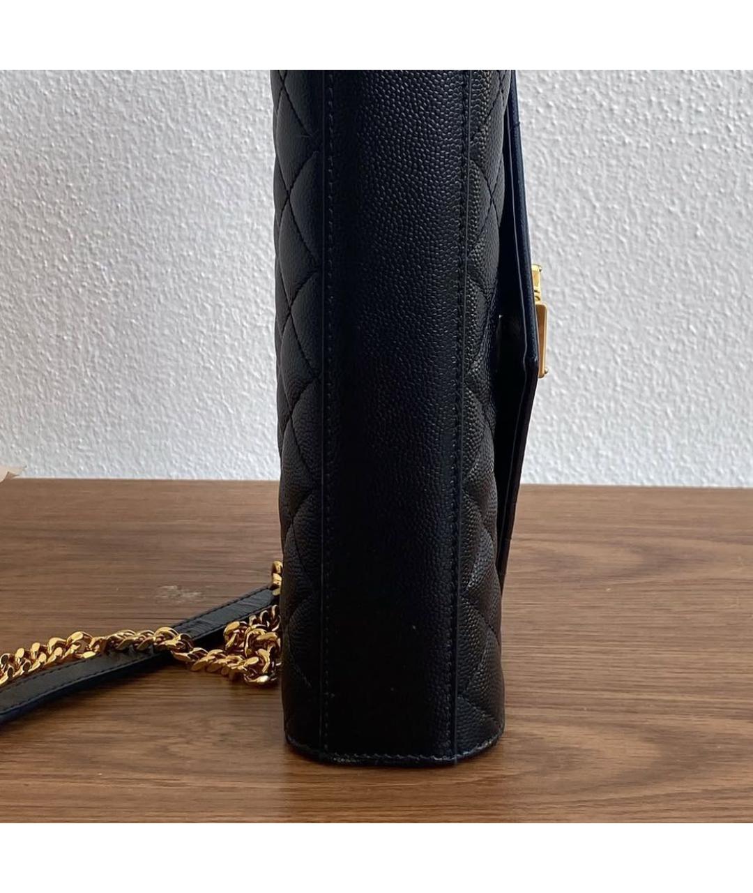 SAINT LAURENT Черная кожаная сумка через плечо, фото 4