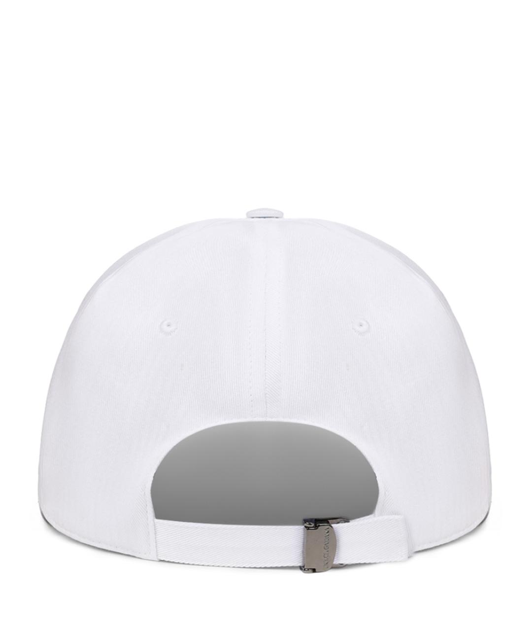 DOLCE&GABBANA Белая хлопковая кепка/бейсболка, фото 2