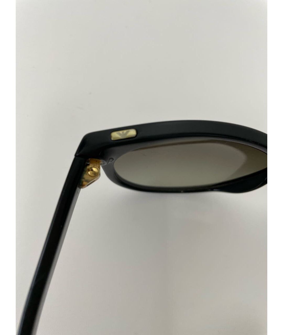 EMPORIO ARMANI Черные солнцезащитные очки из рога буйвола, фото 3