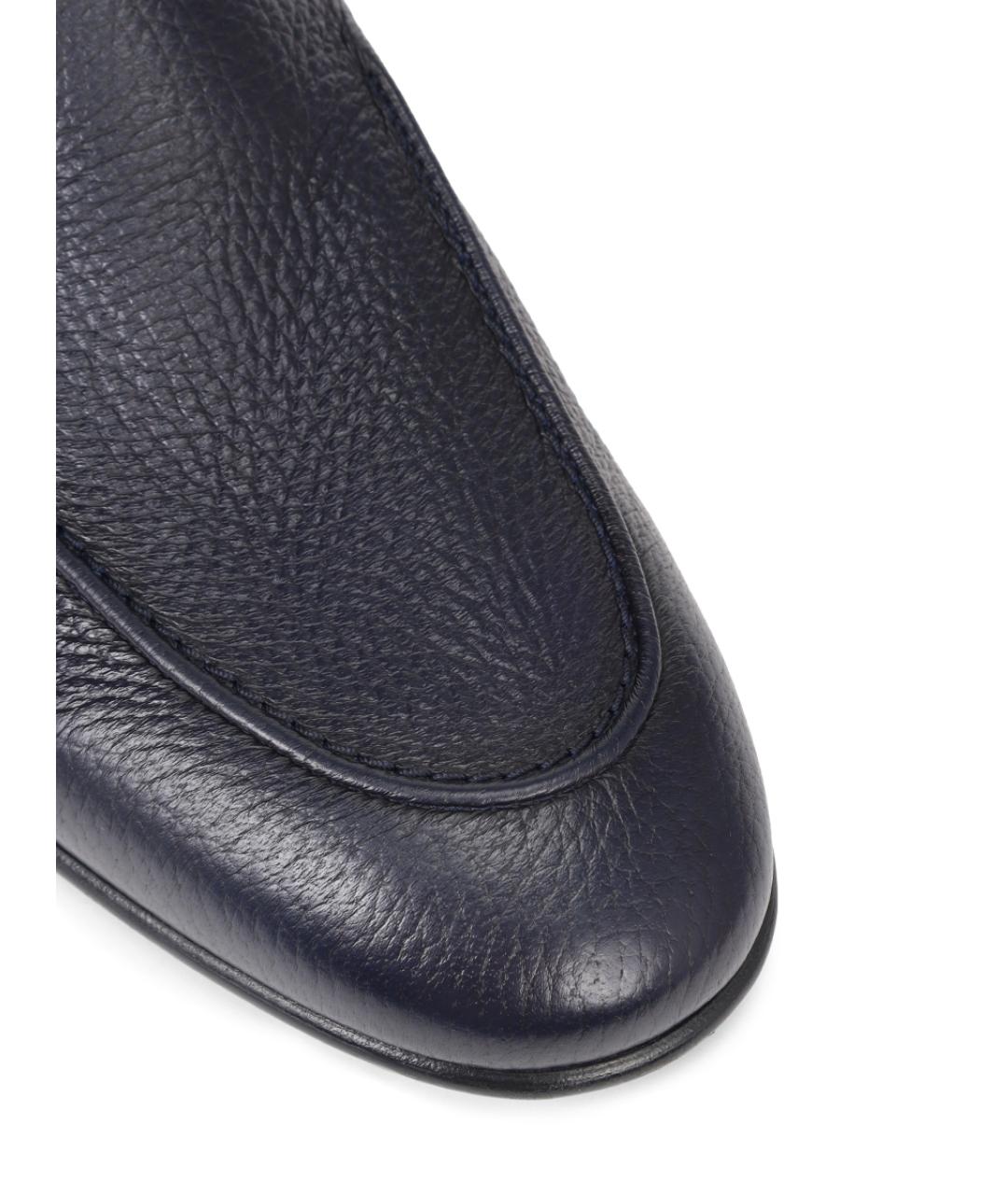 BARRETT Темно-синие кожаные лоферы, фото 5