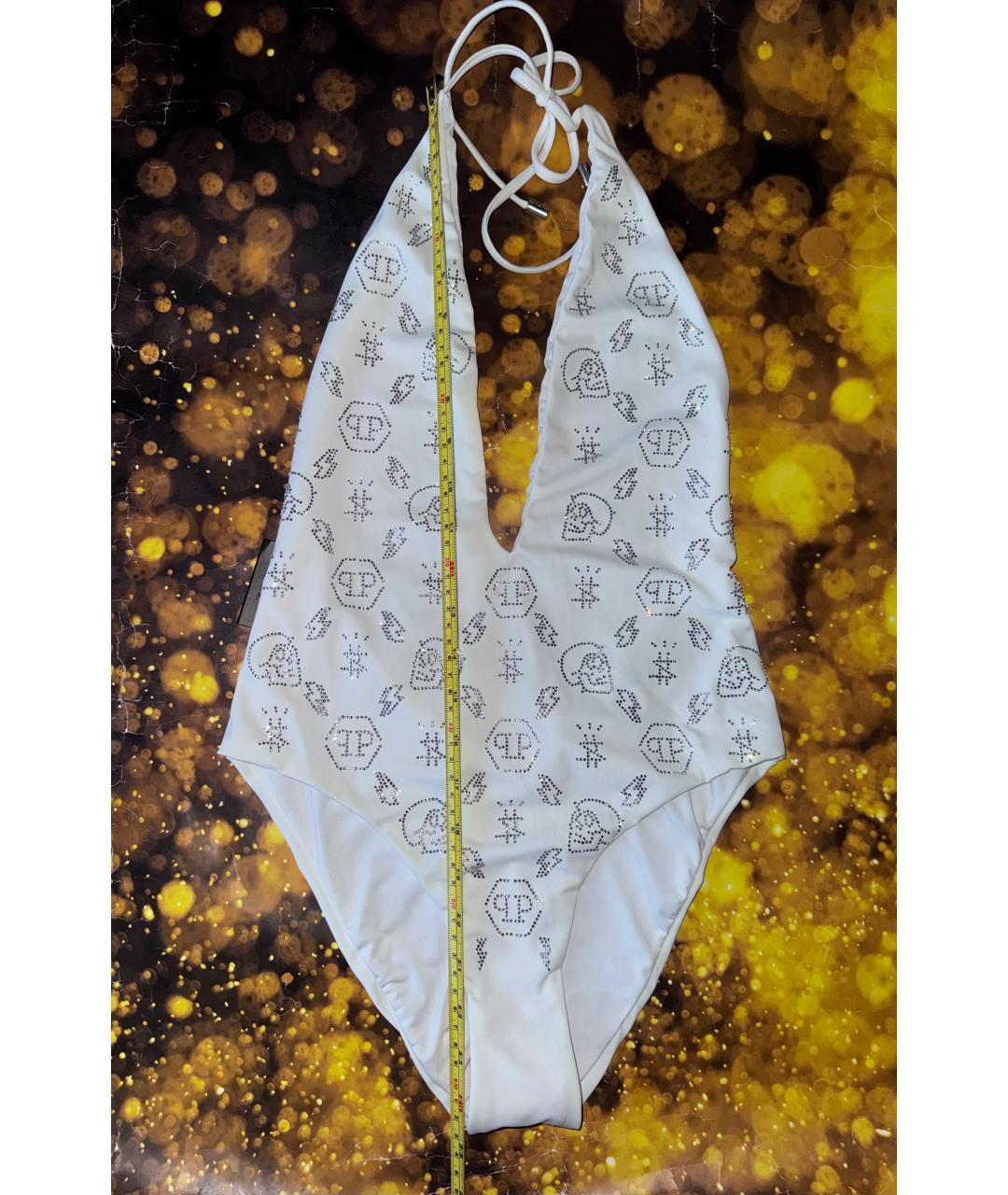 PHILIPP PLEIN Белый полиэстеровый купальник, фото 9