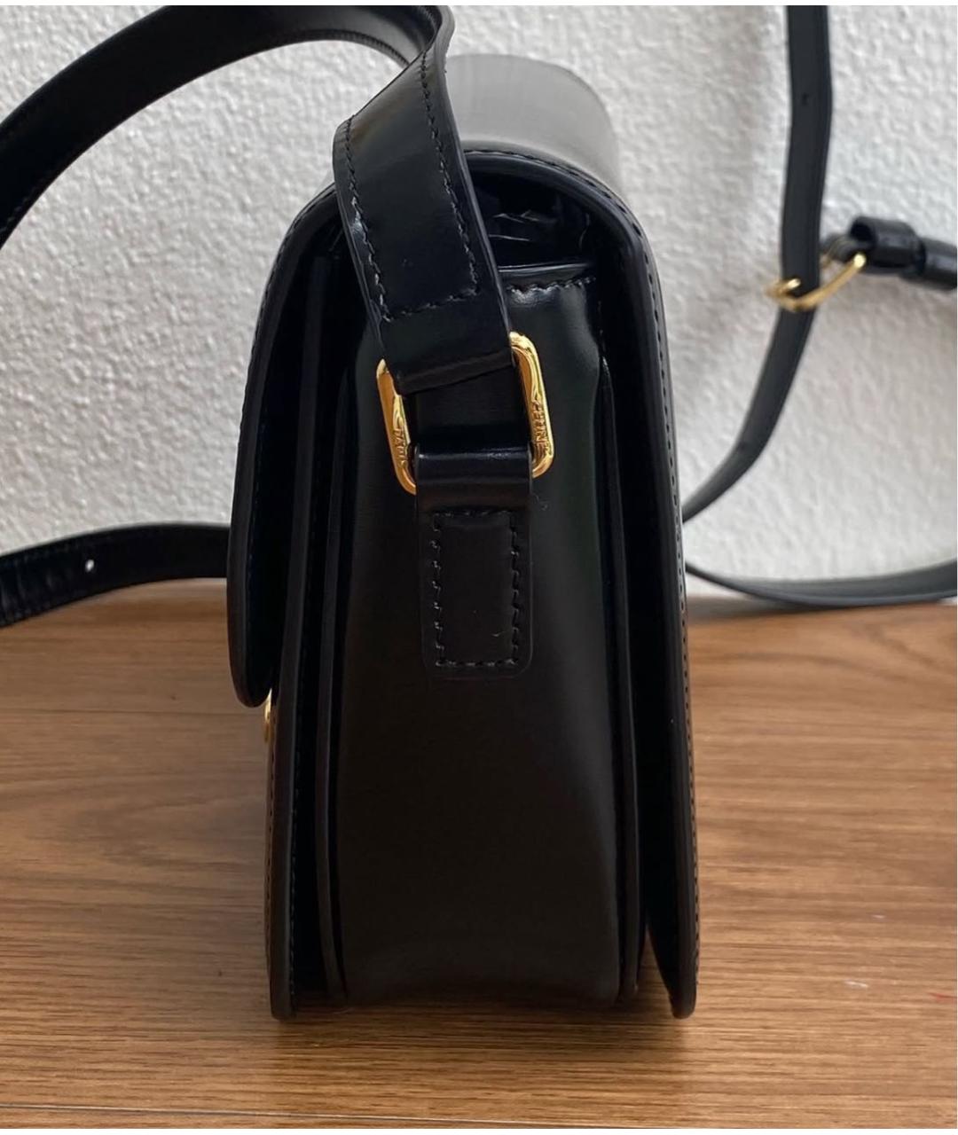 CELINE Черная кожаная сумка через плечо, фото 3