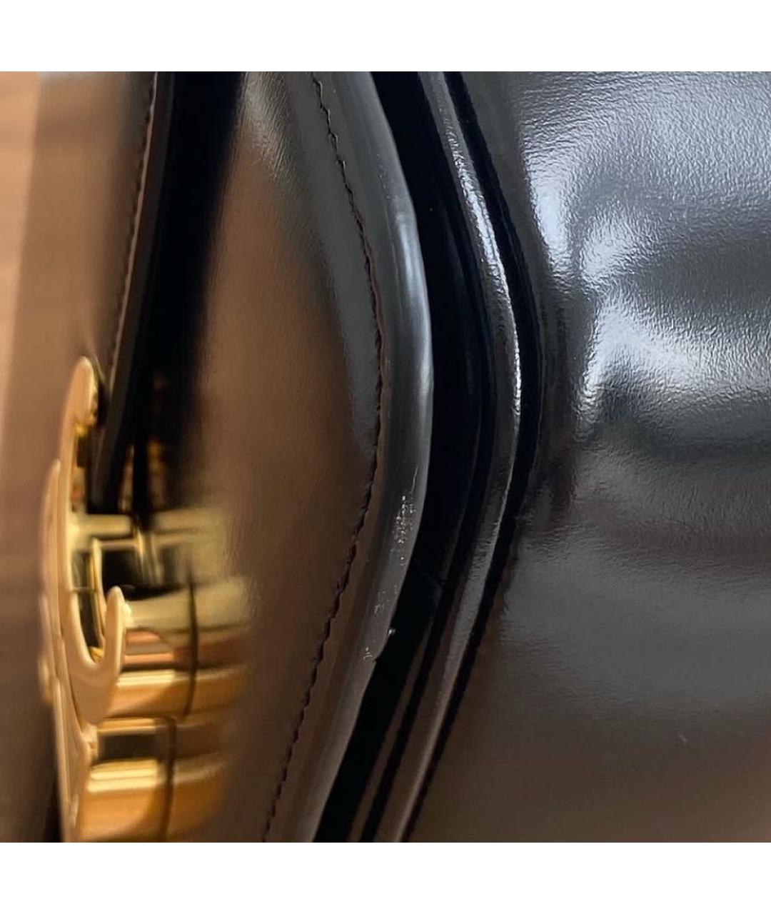 CELINE Черная кожаная сумка через плечо, фото 4