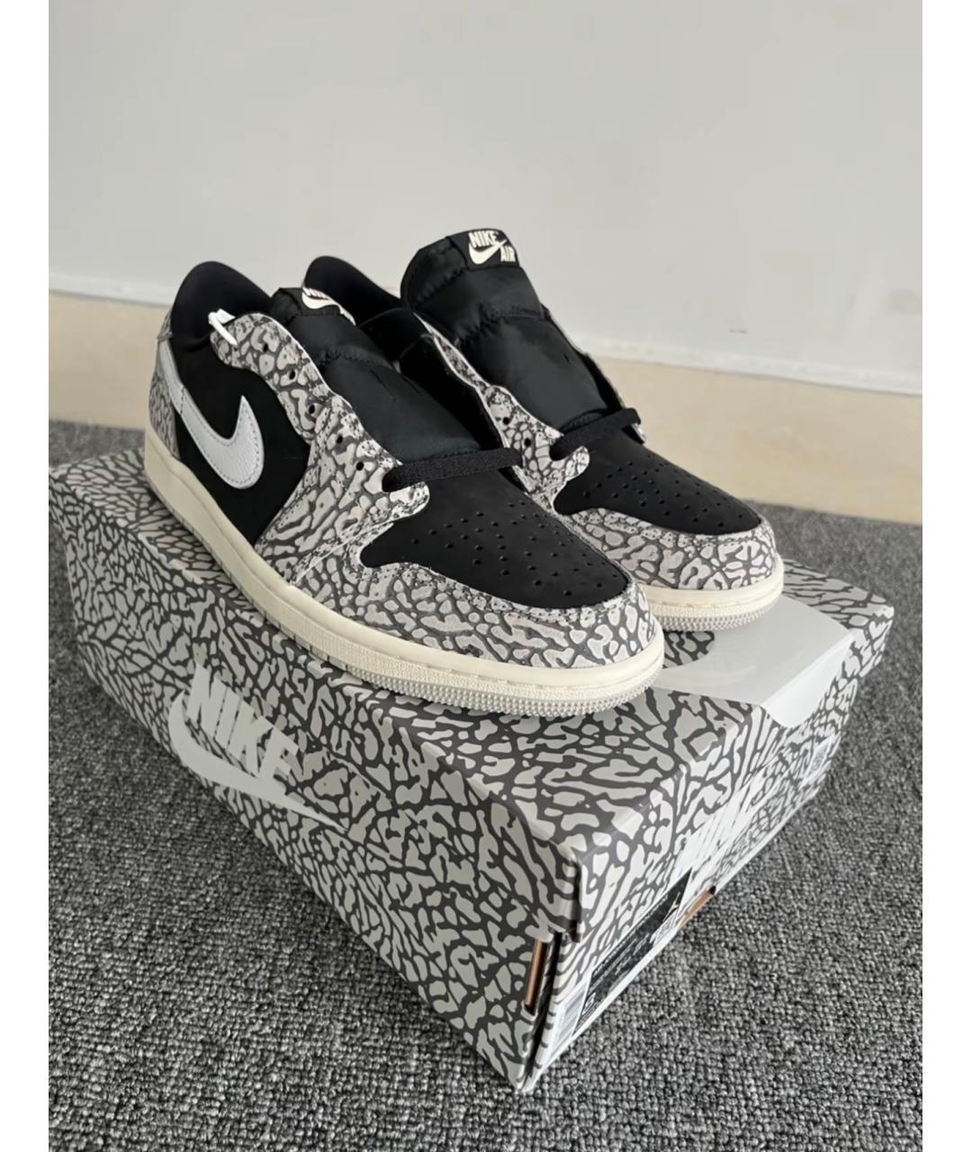 JORDAN Серые кожаные кроссовки, фото 2