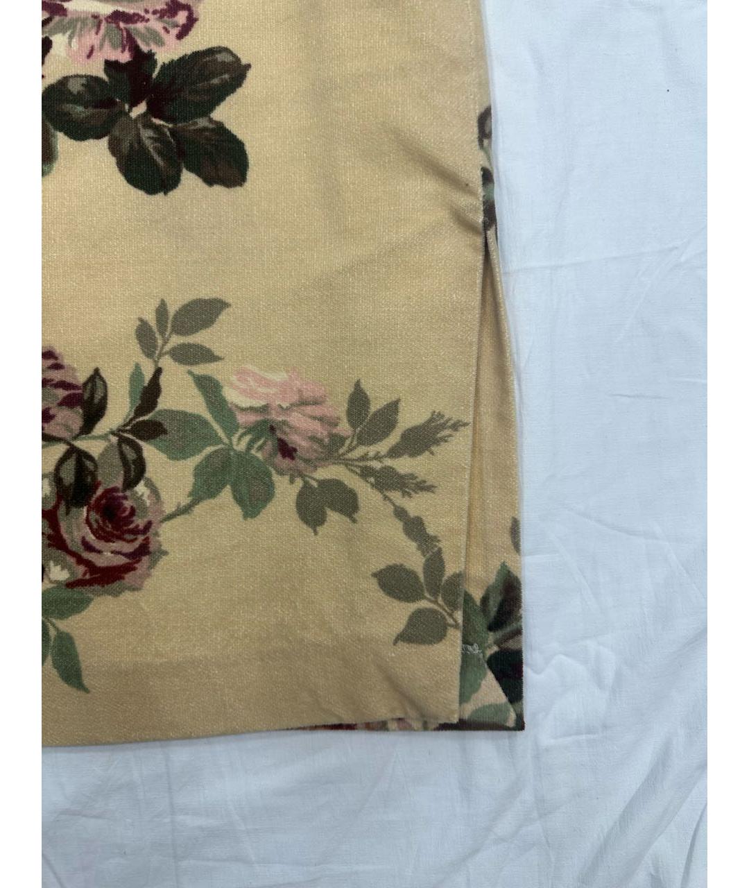 SPORTMAX Бежевая хлопко-эластановая юбка миди, фото 5