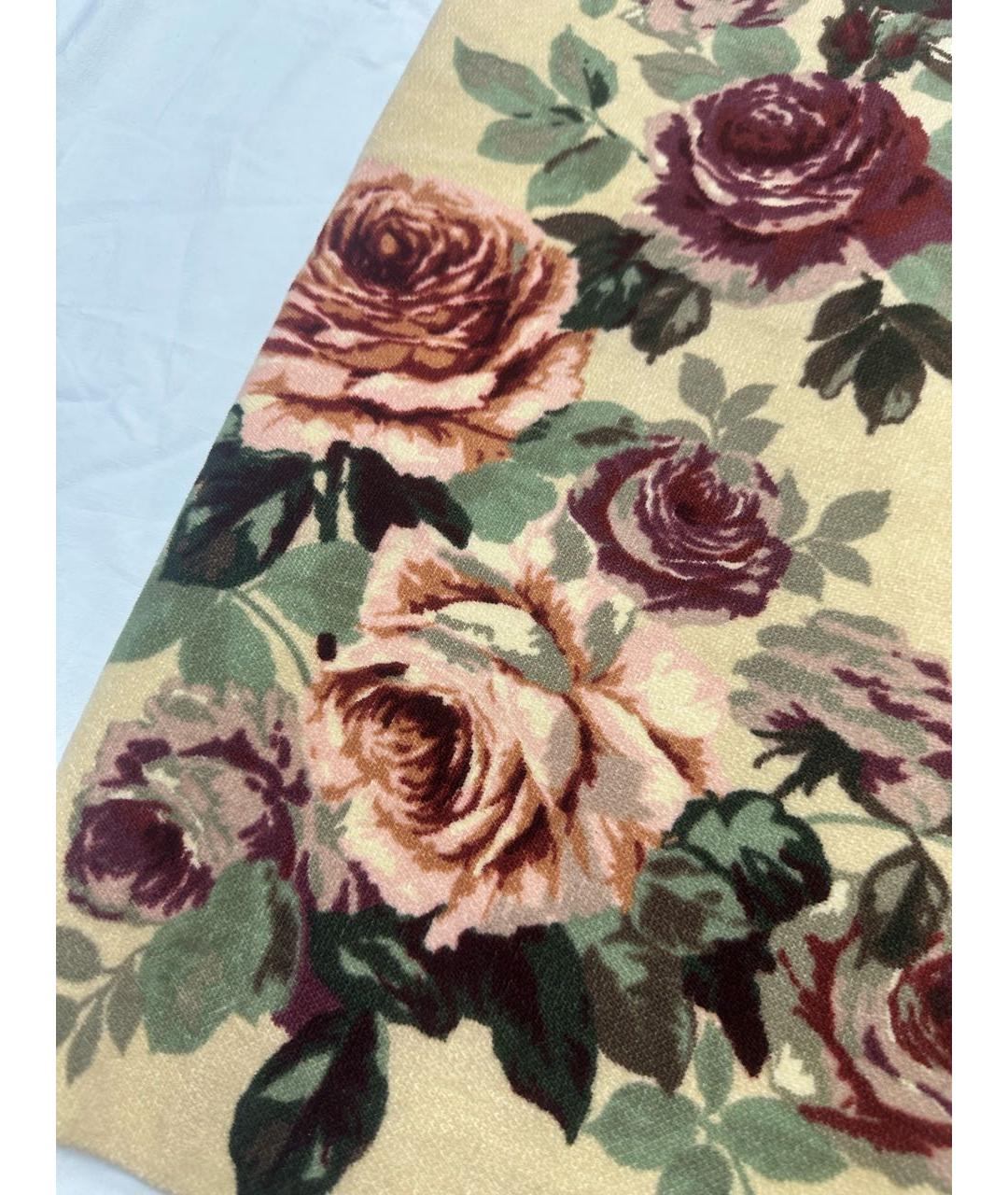 SPORTMAX Бежевая хлопко-эластановая юбка миди, фото 4