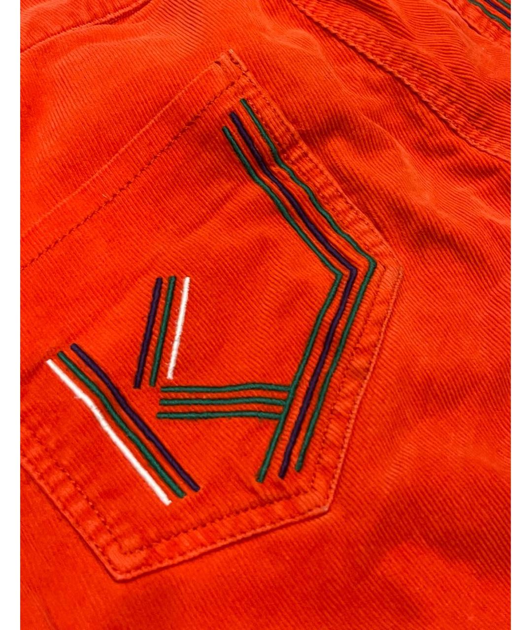 KENZO Оранжевое прямые джинсы, фото 4