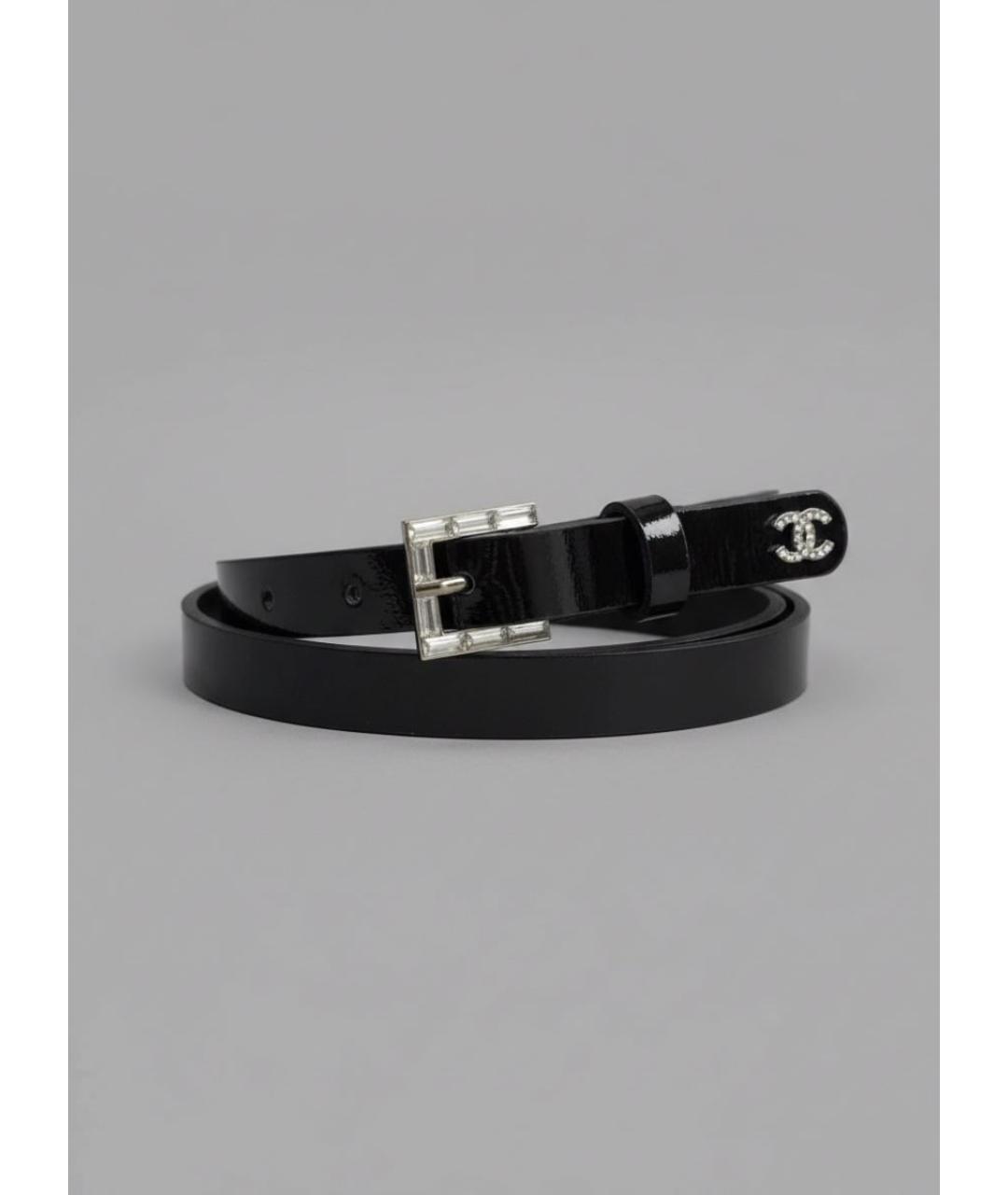 CHANEL Черный кожаный ремень, фото 6