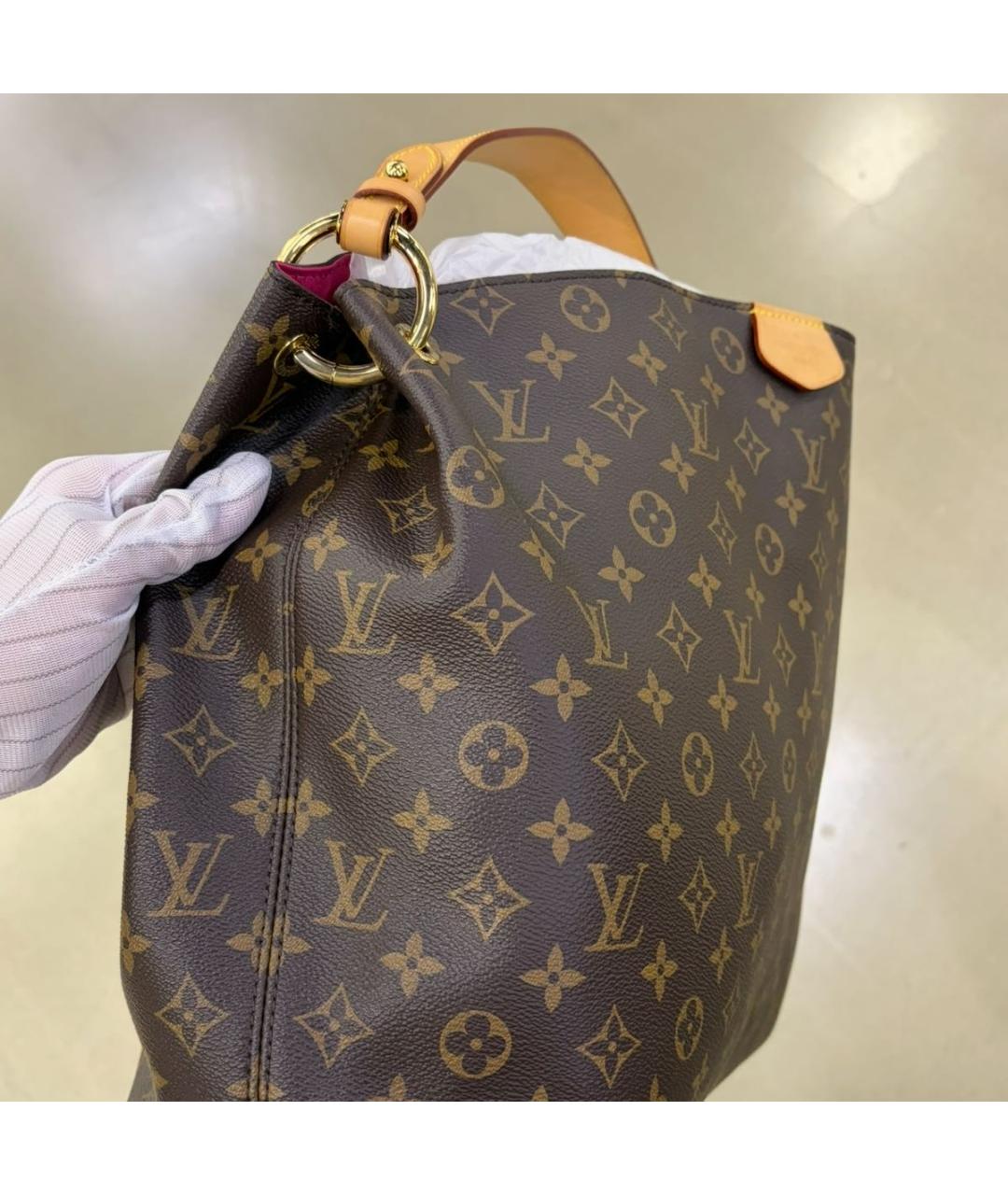 LOUIS VUITTON Коричневая сумка тоут, фото 3
