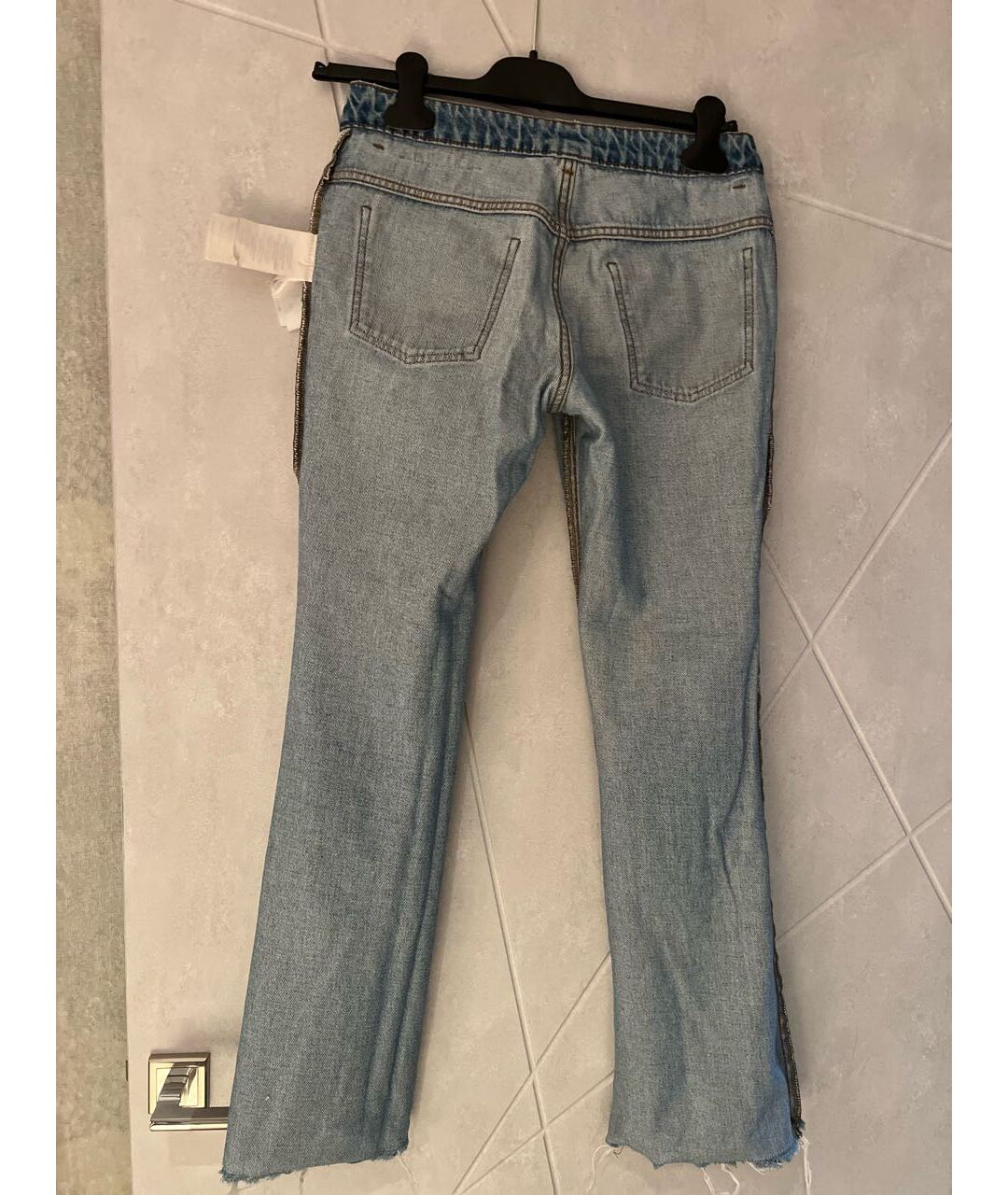 GUCCI Голубые хлопковые джинсы клеш, фото 3