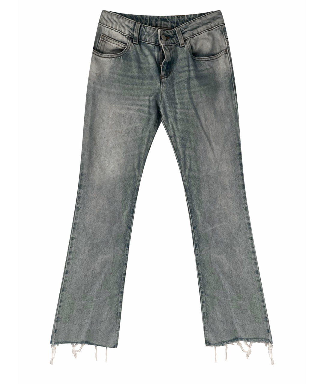 GUCCI Голубые хлопковые джинсы клеш, фото 1