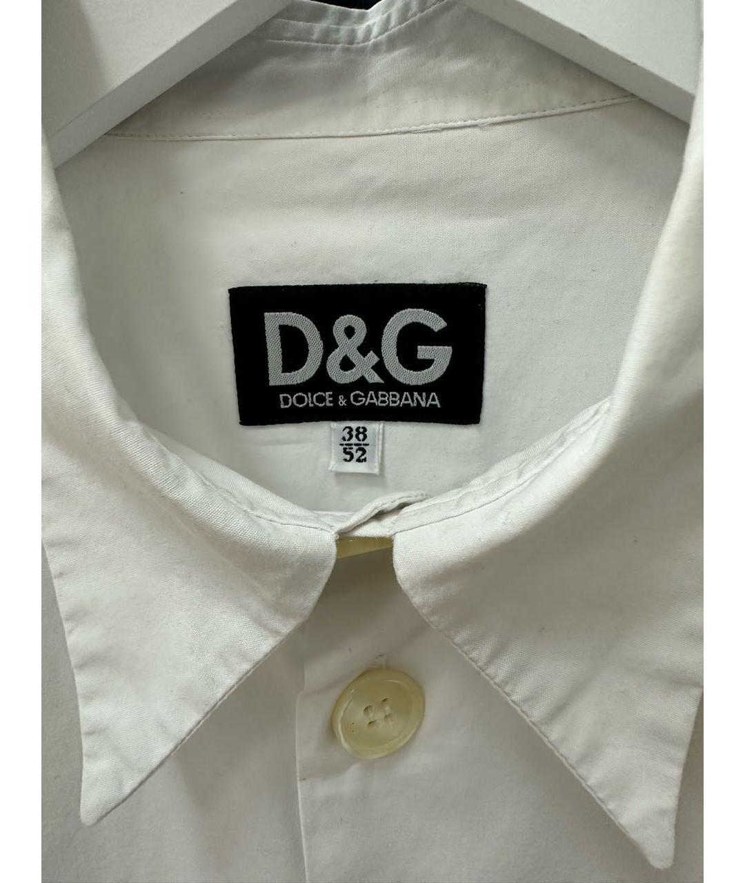 DOLCE&GABBANA Белая хлопковая рубашка, фото 3