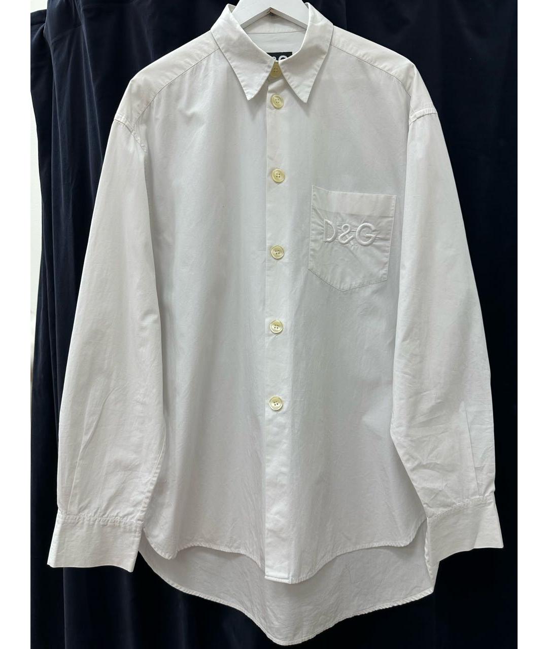 DOLCE&GABBANA Белая хлопковая рубашка, фото 9