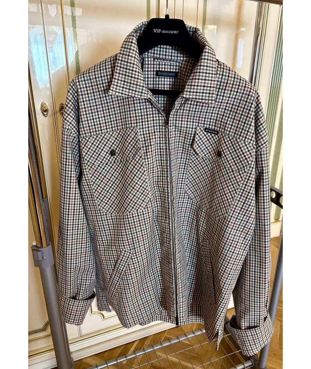 BALENCIAGA Бежевая хлопковая кэжуал рубашка, фото 3