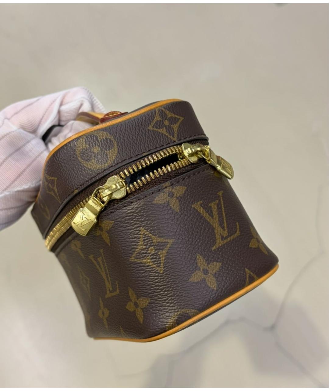 LOUIS VUITTON Коричневая сумка с короткими ручками, фото 3