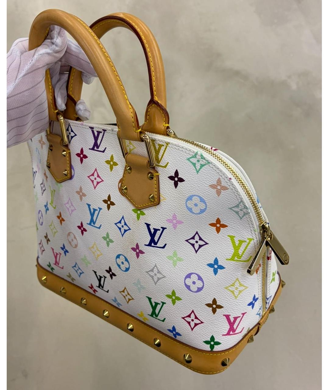 LOUIS VUITTON Белая сумка с короткими ручками, фото 3