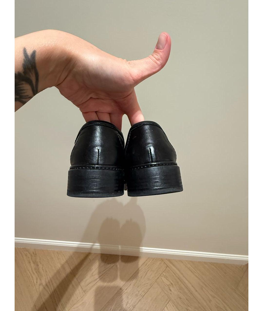 CHANEL Черные кожаные лоферы, фото 7