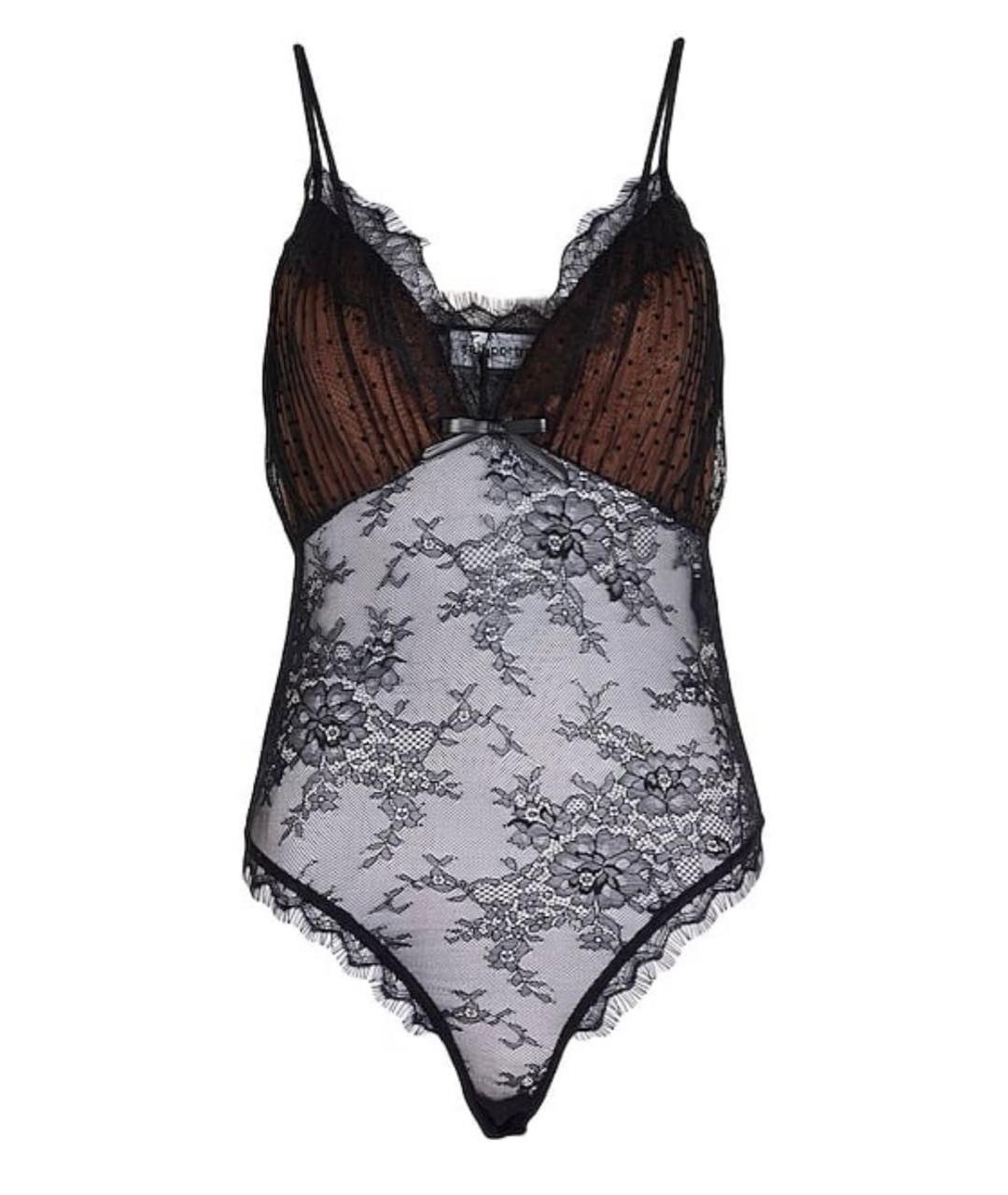 SELF-PORTRAIT Черное полиамидовое боди, фото 1