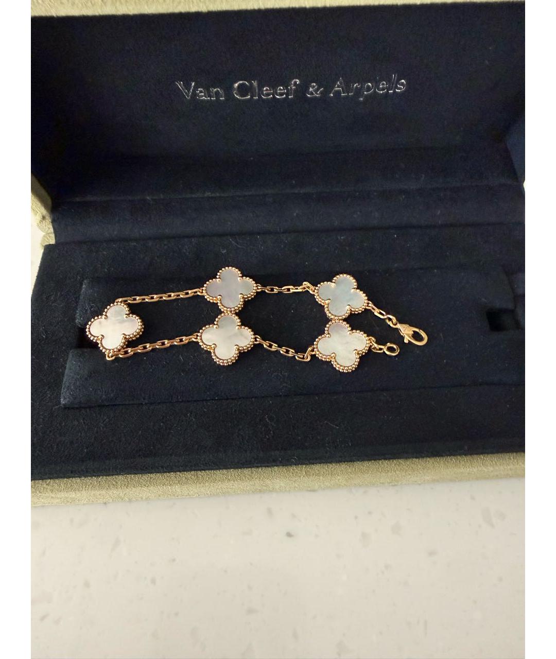 VAN CLEEF & ARPELS Белый браслет из желтого золота, фото 5