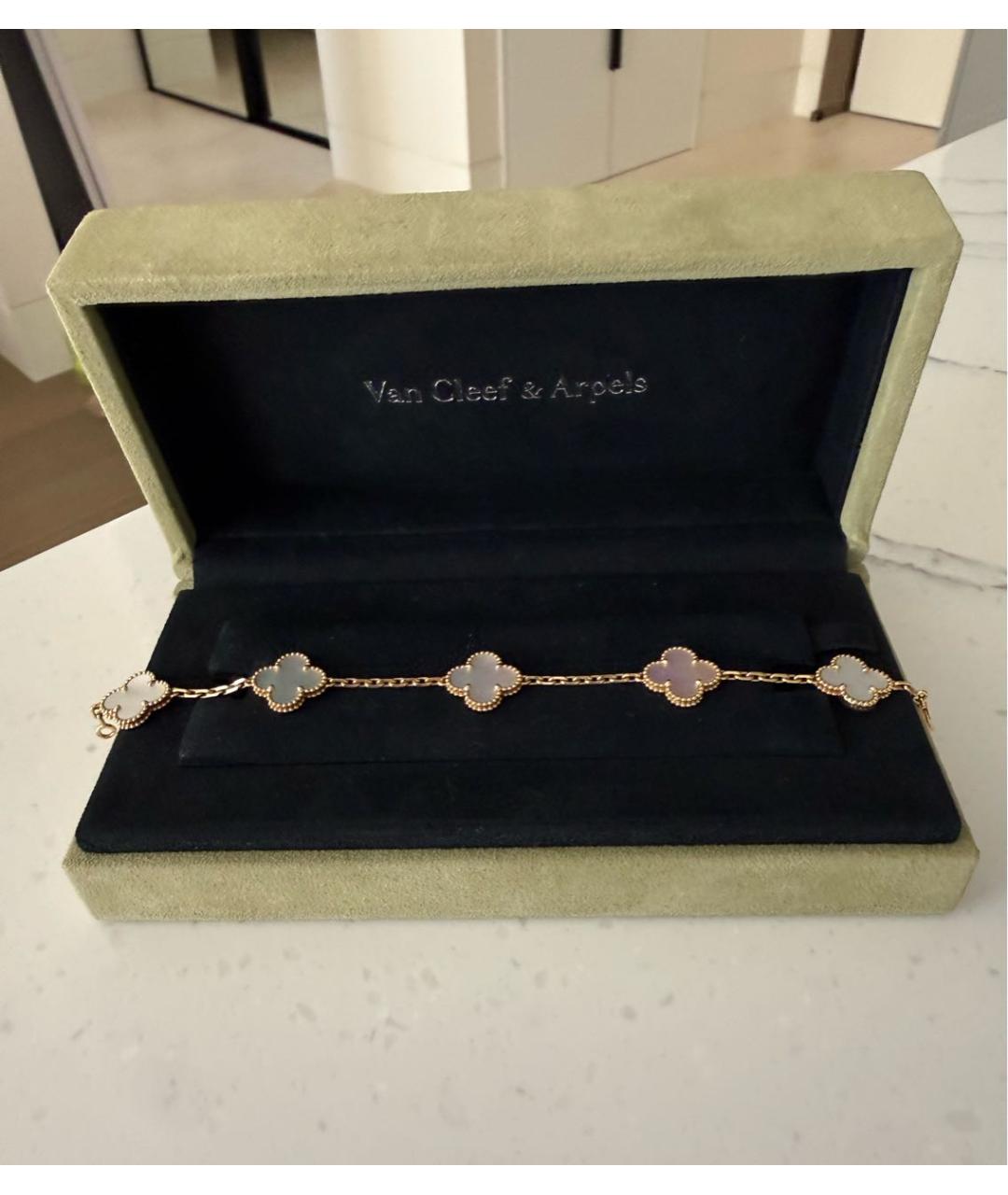 VAN CLEEF & ARPELS Белый браслет из желтого золота, фото 2