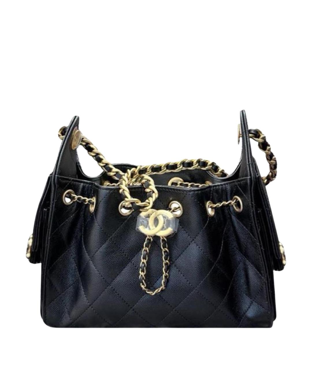 CHANEL Черная кожаная сумка тоут, фото 1