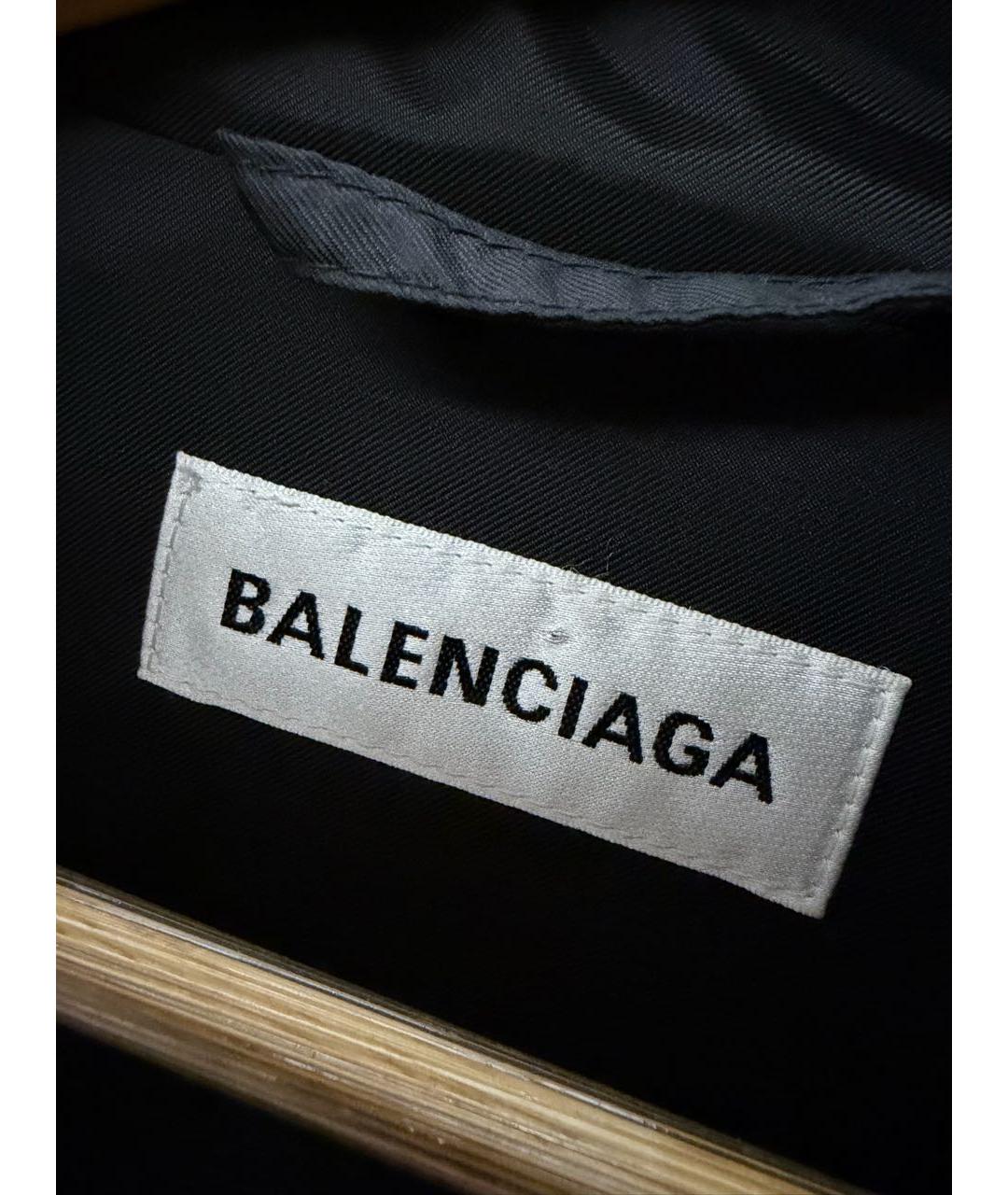 BALENCIAGA Черный тренч/плащ, фото 3